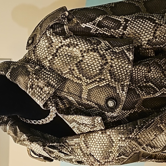 Michael Kors Snake Print Trench Coat - Picture 5 of 13
